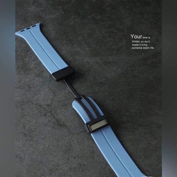 Apple Watch Band Waterproof Magnetic Adjustable Stylish Strap Watch Band - Blue - Picture 3 of 6